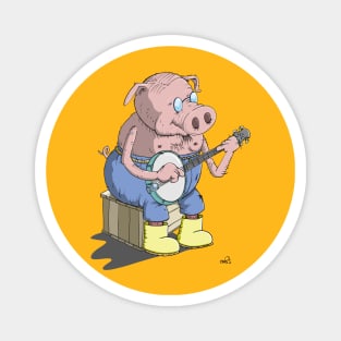 Hillbilly Pig plays Banjo Magnet